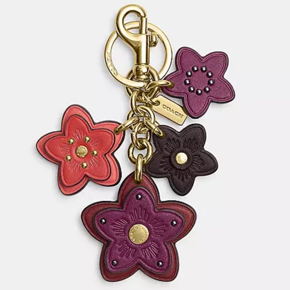 NWT Coach Wildflower Mix Bag Charm - Picture 1 of 6